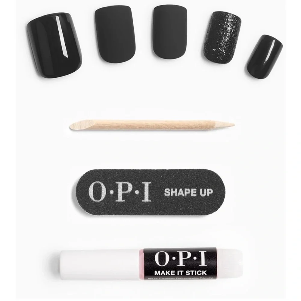 OPI On Point Press-On Nails in Black and Gray